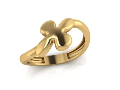 X alphabet bypass shell hallow ring 3D print model
