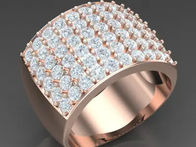 Luxury Men Rings Designs 6MR073 3D print model