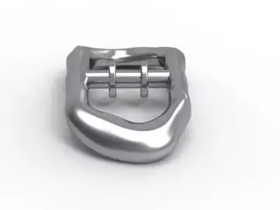 Organic Buckle Elegant Accessory for Luxury Footwear 3D print model