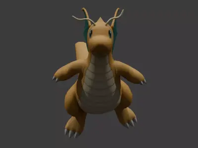 DragoniteAnimated Low-poly 3D model