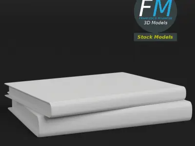 Books stack 2 3D model