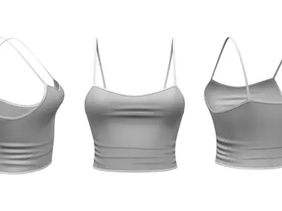 Fabric Sport Vest Tank Top Low-poly 3D model