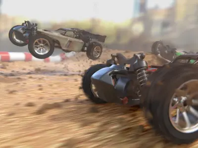 RC Car Rigged 3D model