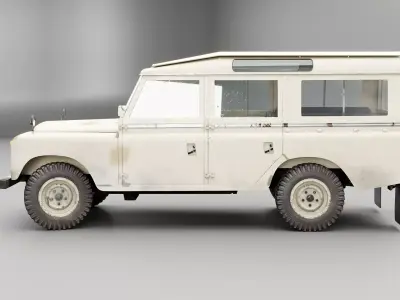 Land Rover Series II LWB Aged Low-poly 3D model