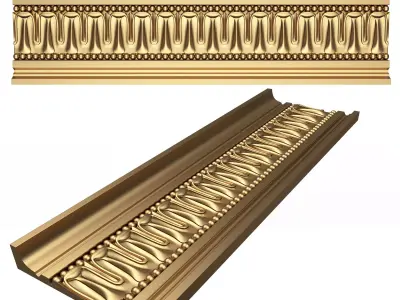 Cornice Decoration Molding 017 Low-poly 3D model