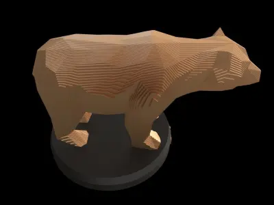 Parametric Bear Low-poly 3D model