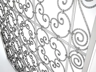 Ornamental Arab Grate 3D model