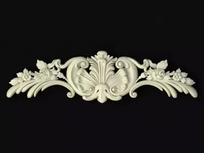Central decor ornament for furniture 3D model 926