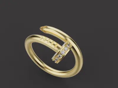 Nail Ring and necklace set 66368 3D print model