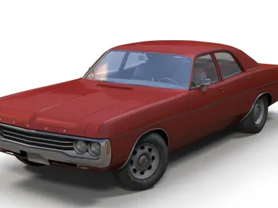 1970 Dodge Polara Low-poly 3D model