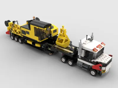 crawler crane transport crawler crane transport  3D model