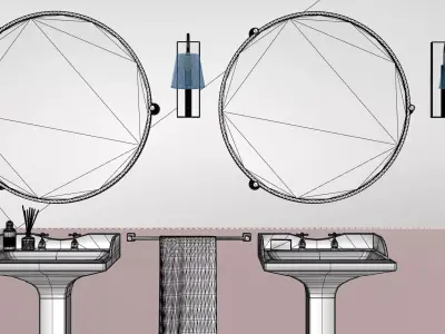 Vintage Bathroom 3D model