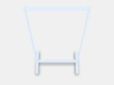 MITTZON Frame with castors Low-poly 3D model