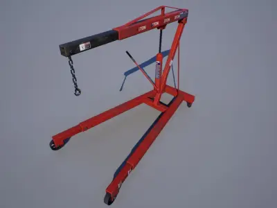 Engine Hoist Low-poly 3D model by silvertm