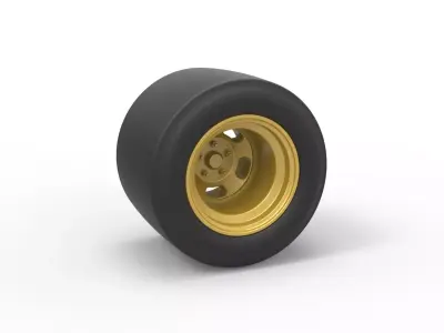 Wheel from Asphalt Modified stock car Version 2 Scale 1 to 25 3D print model