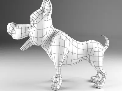 Cartoony dog Low-poly 3D model