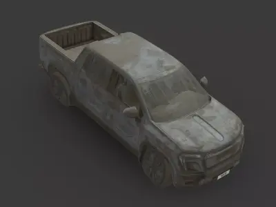 Abandoned Car - GMC Sierra EV Low-poly 3D model