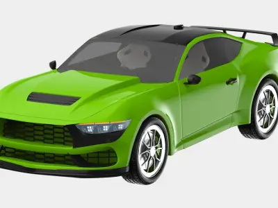 Generic Sport Car green 3D model