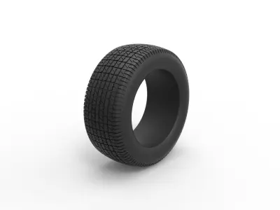 Tire of Dirt Modified stock car V4 Scale 1 to 25 3D print model