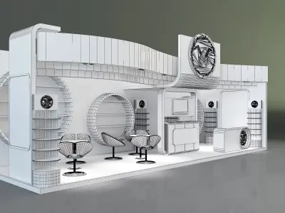 Booth Exhibition Stand a325d 3D model