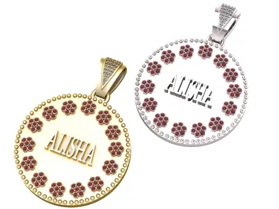 personalized name pendant 3D print model