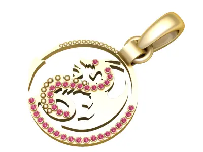 FLYING DRAGON COIN PENDANT 3D PRINTABLE MODEL  3D print model