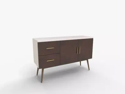 Blairsville Wide Two Drawer 3D model