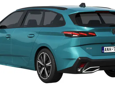 Peugeot 308 SW hybrid 2022 3D model