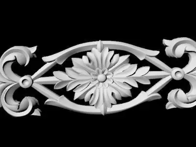 Central decor ornament for furniture 3D model 731