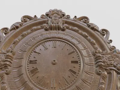 Wooden Clock Decor 3D print model 4
