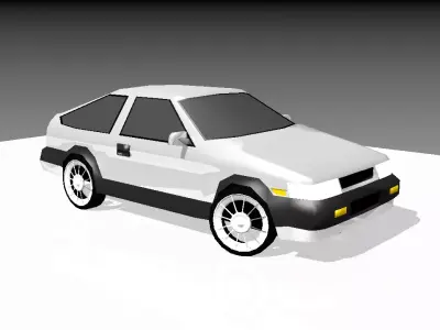AE86 Toyota Corolla Levin Low-poly 3D model