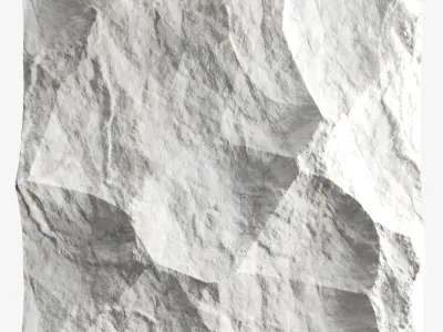15-RockPanel piece of rock on wall 3D model