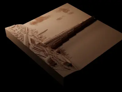 Burj Khalifa CNC 3d Print High Relief Sand Casting 3D print model