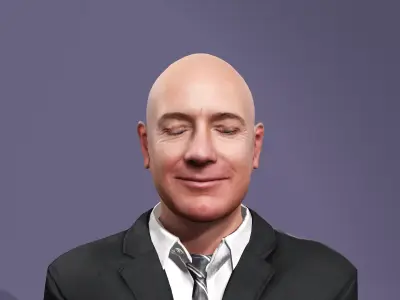 Realistic Bald Western Male Character 3D Model Jeff Bezos Amazon 3D model