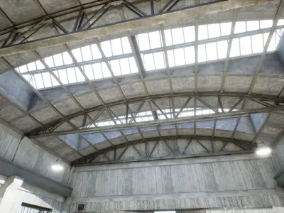 Old Warehouse Low-poly 3D model order