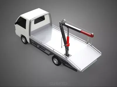 CRANE LIFTING SWIVEL WINCH HOIST JIB HOOK FLATBED TRUCK PICKUP 3D model