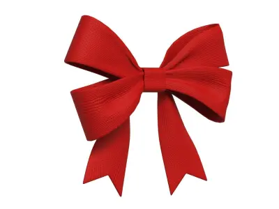 Christmas Bow Ribbon 91 Low-poly 3D model