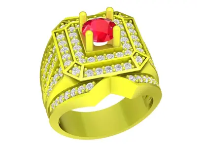 LUXURY DIAMOND RING FOR MEN 325 3D print model