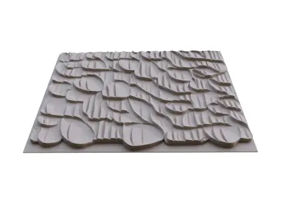 modern panel wall decor set wall relief mural CNC 78 3D model