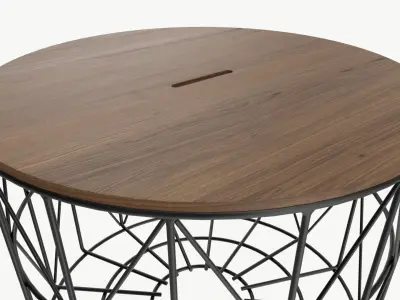 Coffee table Helena round 03 3D model