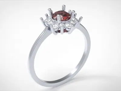 Halo jewellry ring 3D print model
