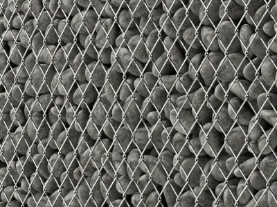 Gabion pebble oval low n5 3D model