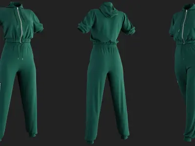 3 Tracksuits for women vol03 3D model