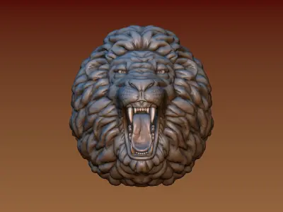 Lion head 3D print model