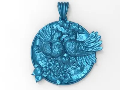 pendant pigeons Necklace Pendant Charm Bracelet Jewelry 3D print model