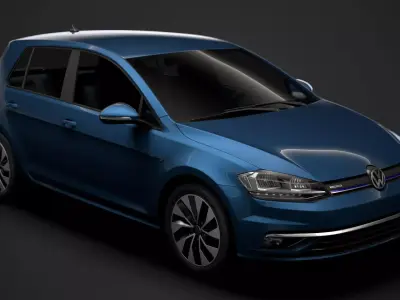 VW Golf TGI Bluemotion 5door Typ5G 2019 3D model