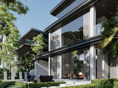 River Front House Estates Low-poly 3D model