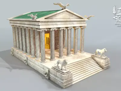 Roman Island Classic Temple 3D model