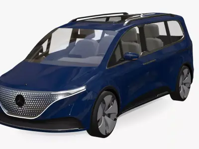  Mercedes Benz EQT Low-poly 3D model