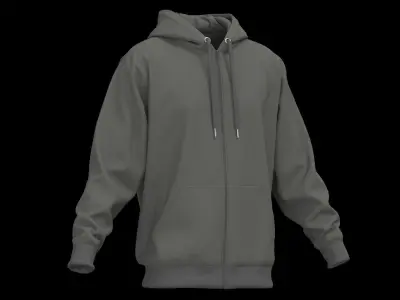 Male hoodie  3D model